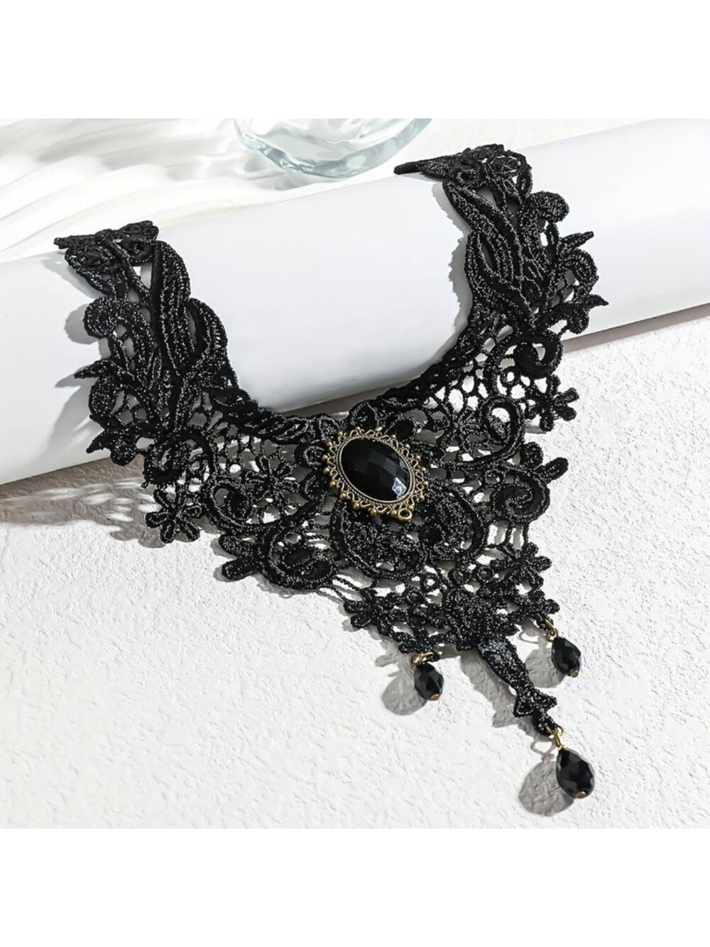 Adjustable Black Goth Necklace for Women - Daily Wear Jewelry Gift - Picture 7 of 7